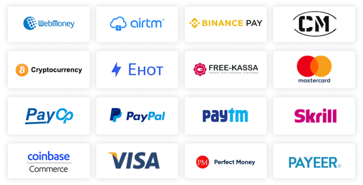 Our Acceptable Payment Methods